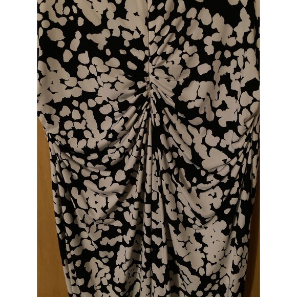 London Times black and white gather detail sheath dress Size 16W - Picture 4 of 5